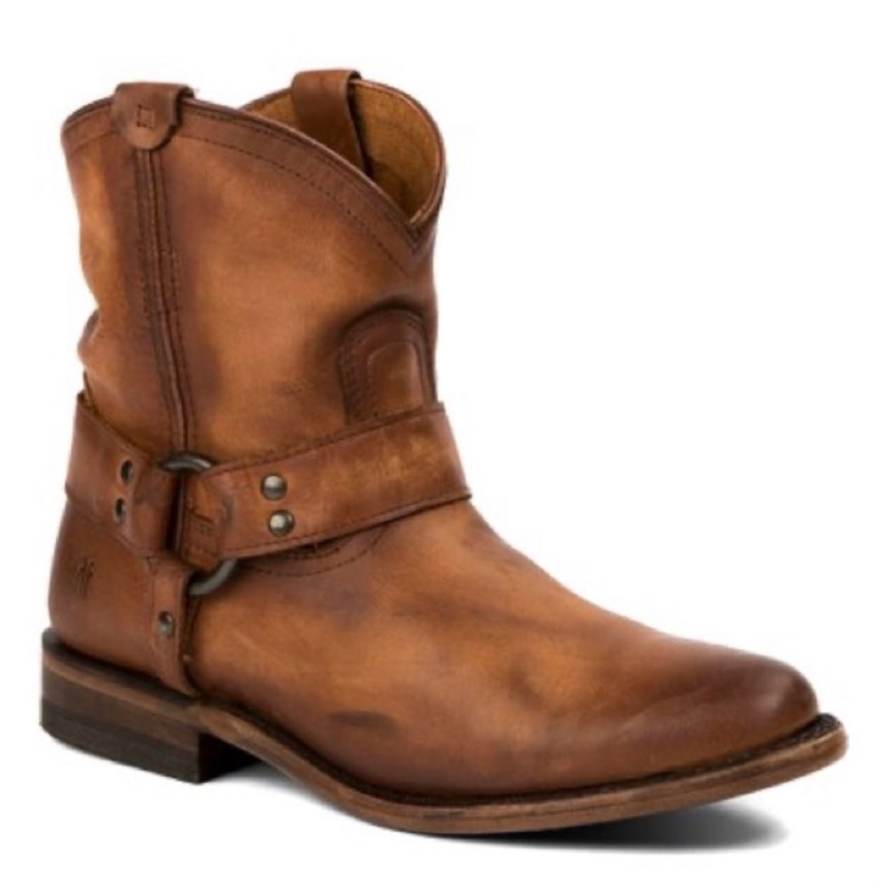 Frye | Cognac Wyatt Harness Short Leather Boot | Women’s Size 6 Boots